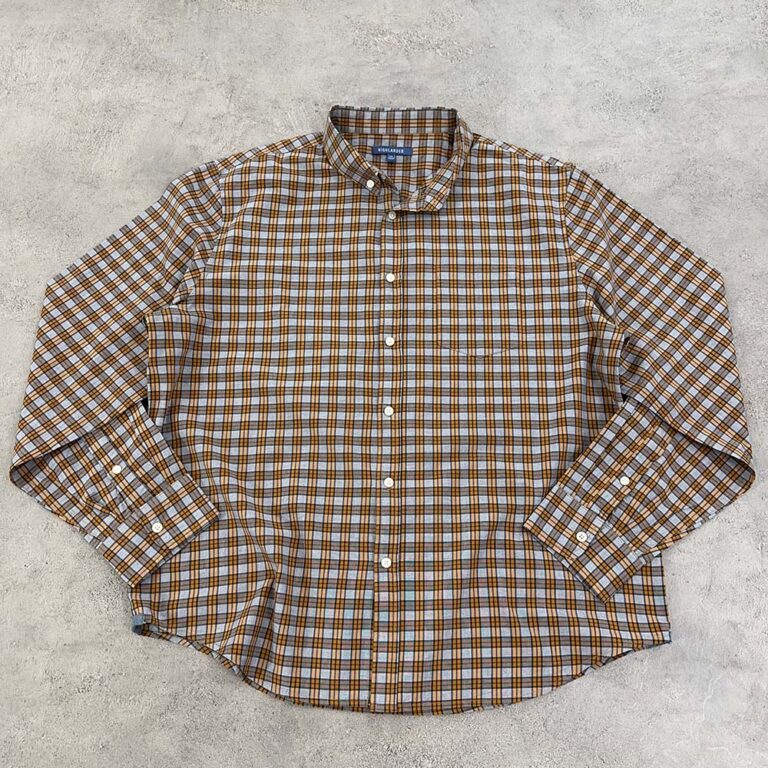 پیراهن اورجینال کتان چهارخانه سایز 2XL