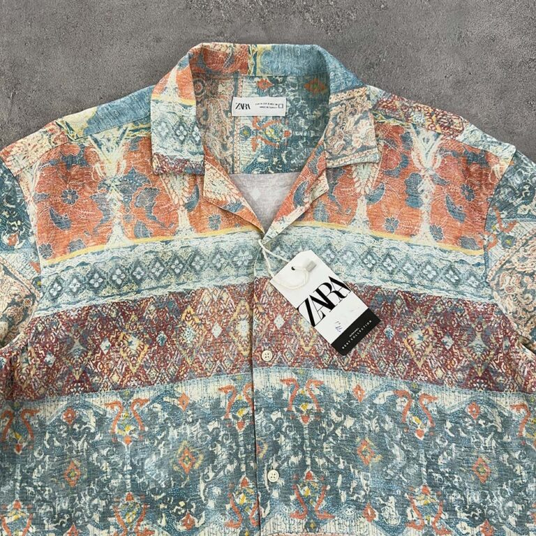 پیراهن مردانه هاوایی اورجینال ZARA سایز M