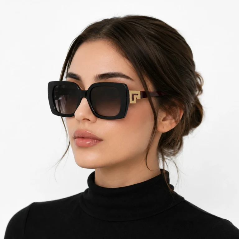 عینک آفتابی زنانه مستطیلی Aedoll فریم مشکی
