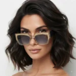 عینک آفتابی زنانه نگین‌دار اکلیلی Aedoll
