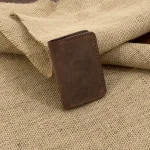 جاکارتی چرم طبیعی دستدوز مدل گاوی کریزی قهوه ای