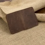 جاکارتی چرم طبیعی دستدوز مدل گاوی کریزی قهوه ای
