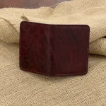 جاکارتی سایز متوسط چرم طبیعی دستدوز زرشکی