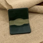 جاکارتی چرم طبیعی گاوی دستدوز رنگ سبز تیره