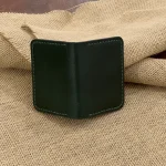 جاکارتی چرم طبیعی گاوی دستدوز رنگ سبز تیره