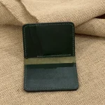جاکارتی پنج کارتی چرم دستدوز گاوی سبز تیره