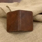 جاکارتی چرم گاوی دستدوز سایز متوسط رنگ عسلی تیره