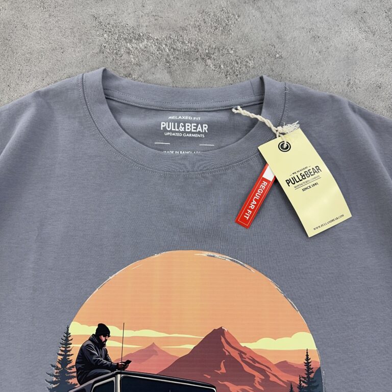 تیشرت اورجینال مردانه PULL & BEAR طرح جیپ سایز XL