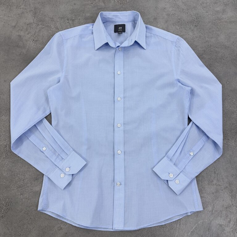پیراهن اورجینال رسمی H&M آبی روشن سایز M