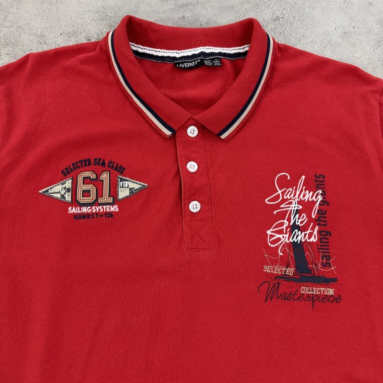 پولوشرت آلمانی برند LIVERGY رنگ قرمز سایز XL