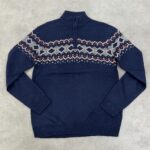 بافت نیم زیپ ضخیم اورجینال رنگ سرمه ای