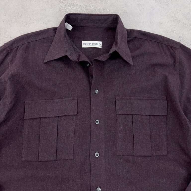 پیراهن پشمی اورجینال رنگ بادمجانی سایز XL