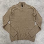 بافت نیم زیپ اورجینال رنگ کرم سایز M