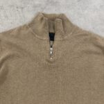 بافت نیم زیپ اورجینال رنگ کرم سایز M