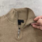 بافت نیم زیپ اورجینال رنگ کرم سایز M