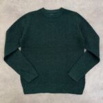 بافت یقه گرد ضخیم اورجینال رنگ سبز سایز M