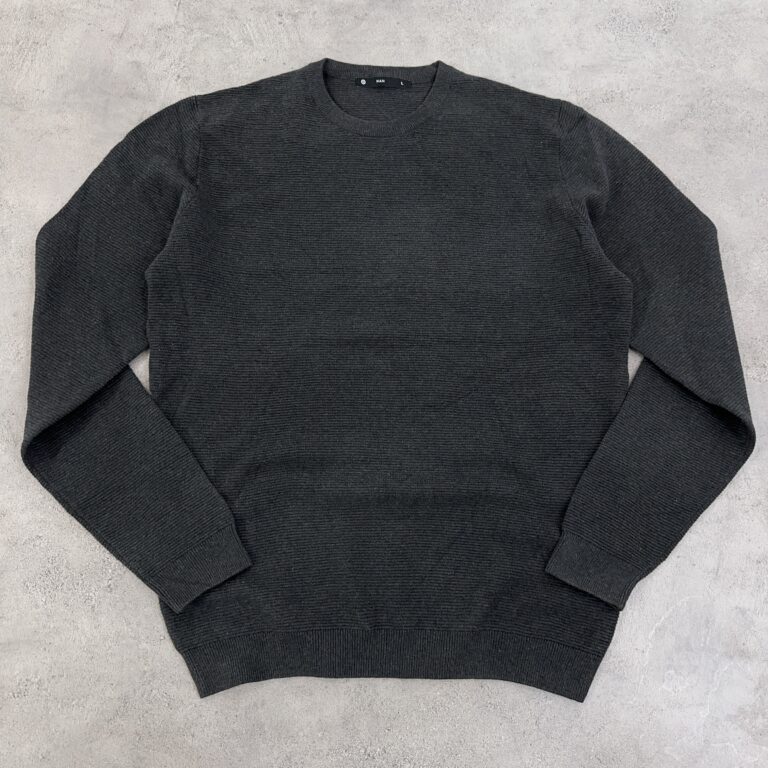 بافت یقه گرد MAN اورجینال رنگ خاکستری