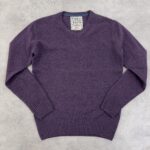 بافت اورجینال یقه هفت پشم رنگ بنفش