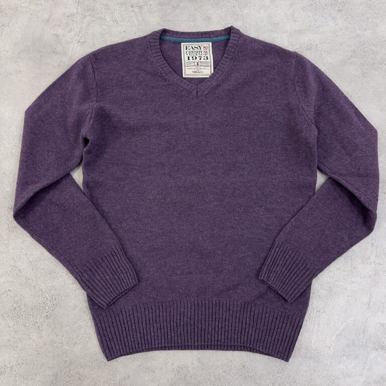 بافت اورجینال یقه هفت پشم رنگ بنفش