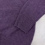 بافت اورجینال یقه هفت پشم رنگ بنفش