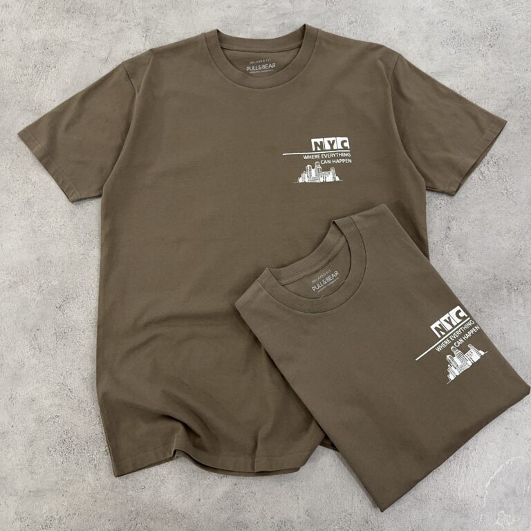 تیشرت PULL & BEAR گرم بالا اورجینال رنگ قهوه ای