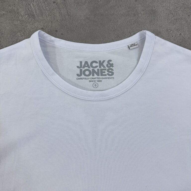 تیشرت سفید نازک برند جک اند جونز سایز S