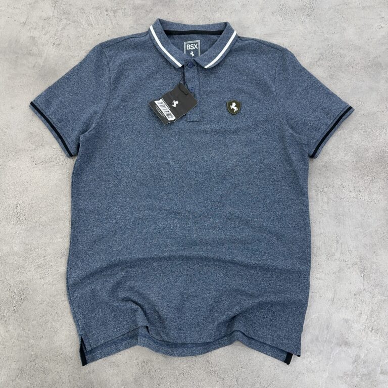 پولوشرت وارداتی اورجینال رنگ آبی تیره سایز L