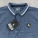 پولوشرت کتان اورجینال رنگ آبی تیره سایز L
