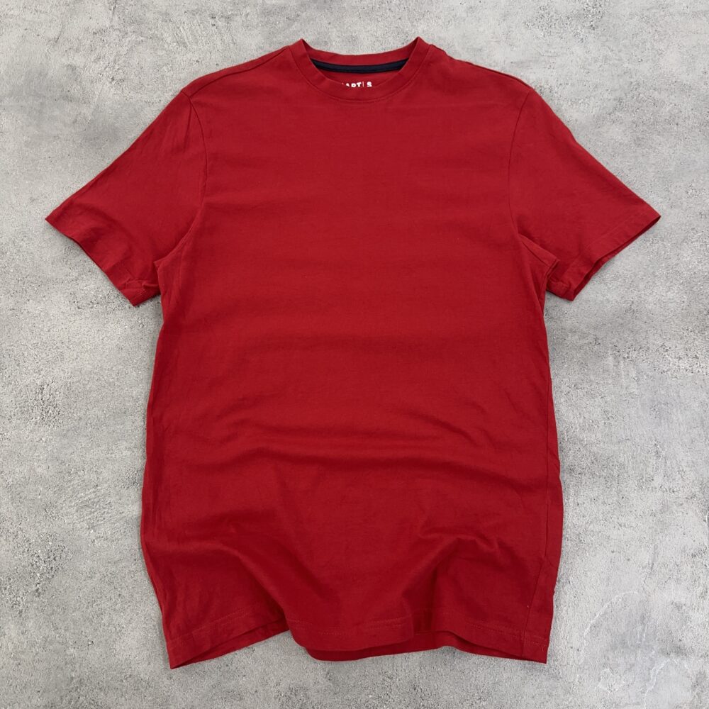تیشرت کتان استوک رنگ قرمز سایز S