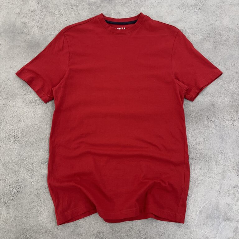 تیشرت کتان استوک رنگ قرمز سایز S