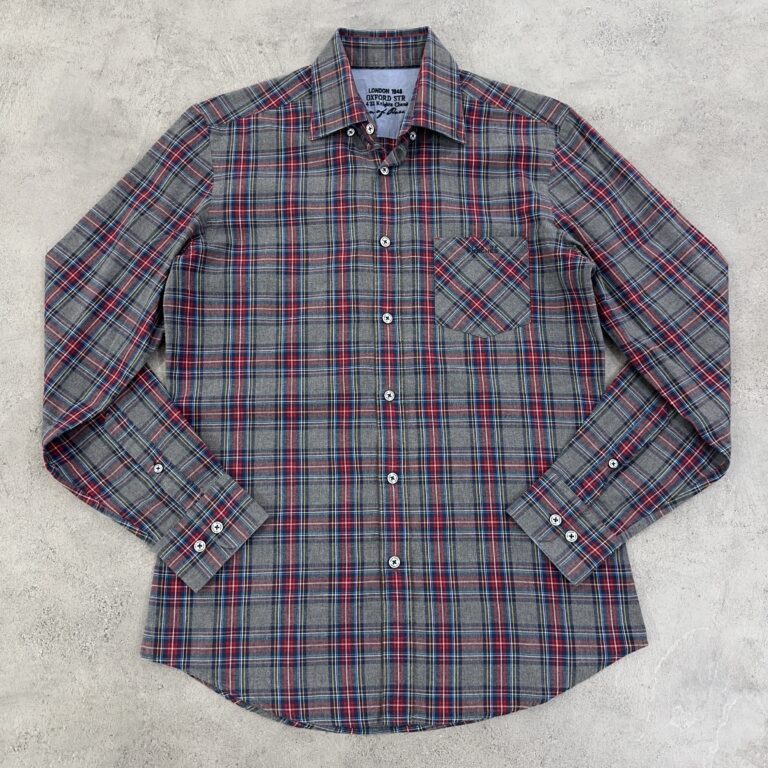 پیراهن مردانه تاناکورا چهارخانه کتان سایزM