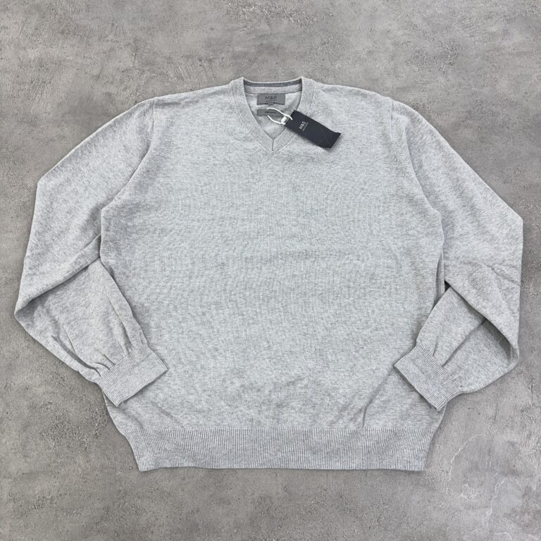 بافت یقه هفت رنگ طوسی اورجینال سایز XL