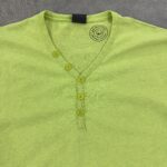 تیشرت اورجینال رنگ سبز دکمه دار سایز L