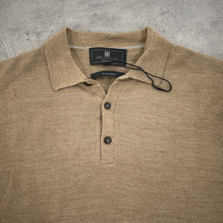 بافت دکمه دار اورجینال M&S سایز M