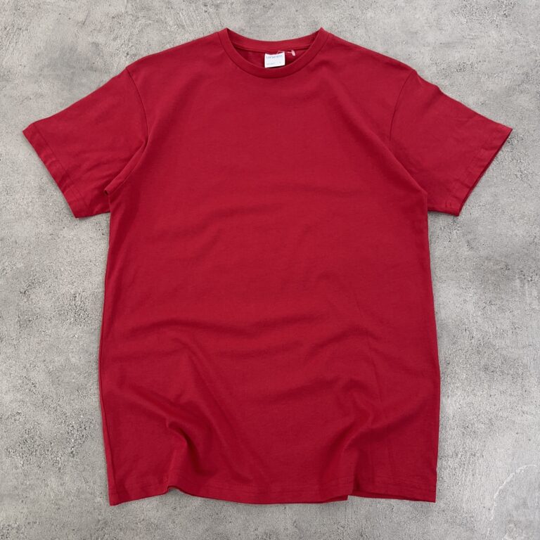 تیشرت کتان استوک رنگ قرمز سایز S