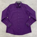 پیراهن کتان اورجینال رنگ بنفش برند OLYMP سایز L