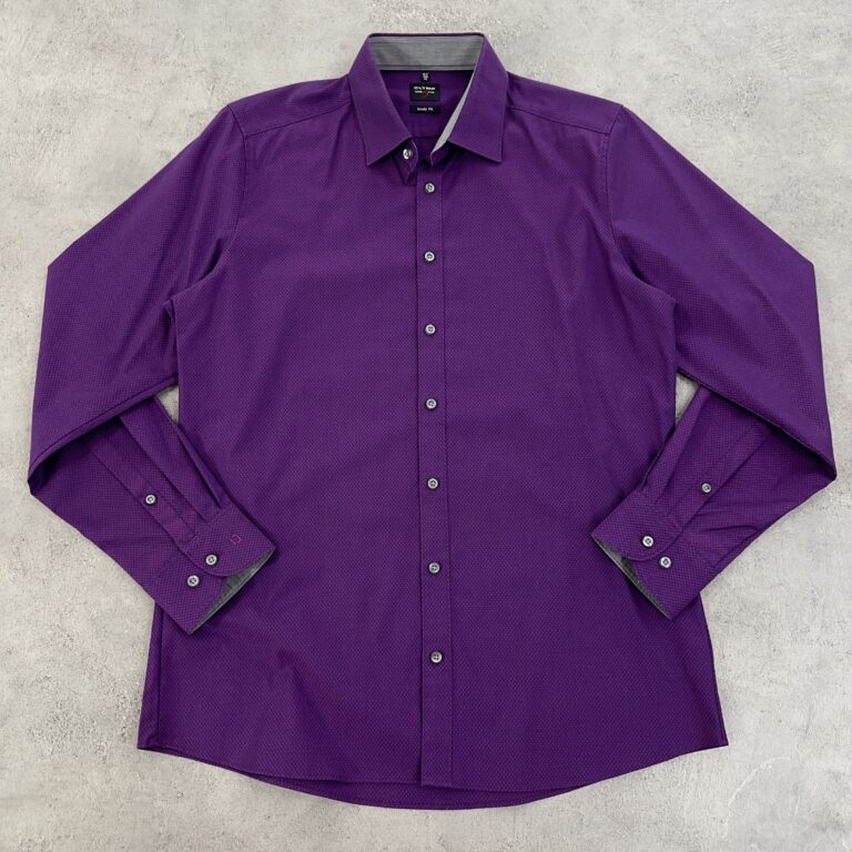 پیراهن کتان اورجینال رنگ بنفش برند OLYMP سایز L