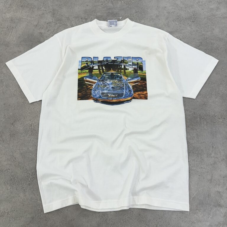 تیشرت کتان سفید چاپ مرسدس بنز سایز L